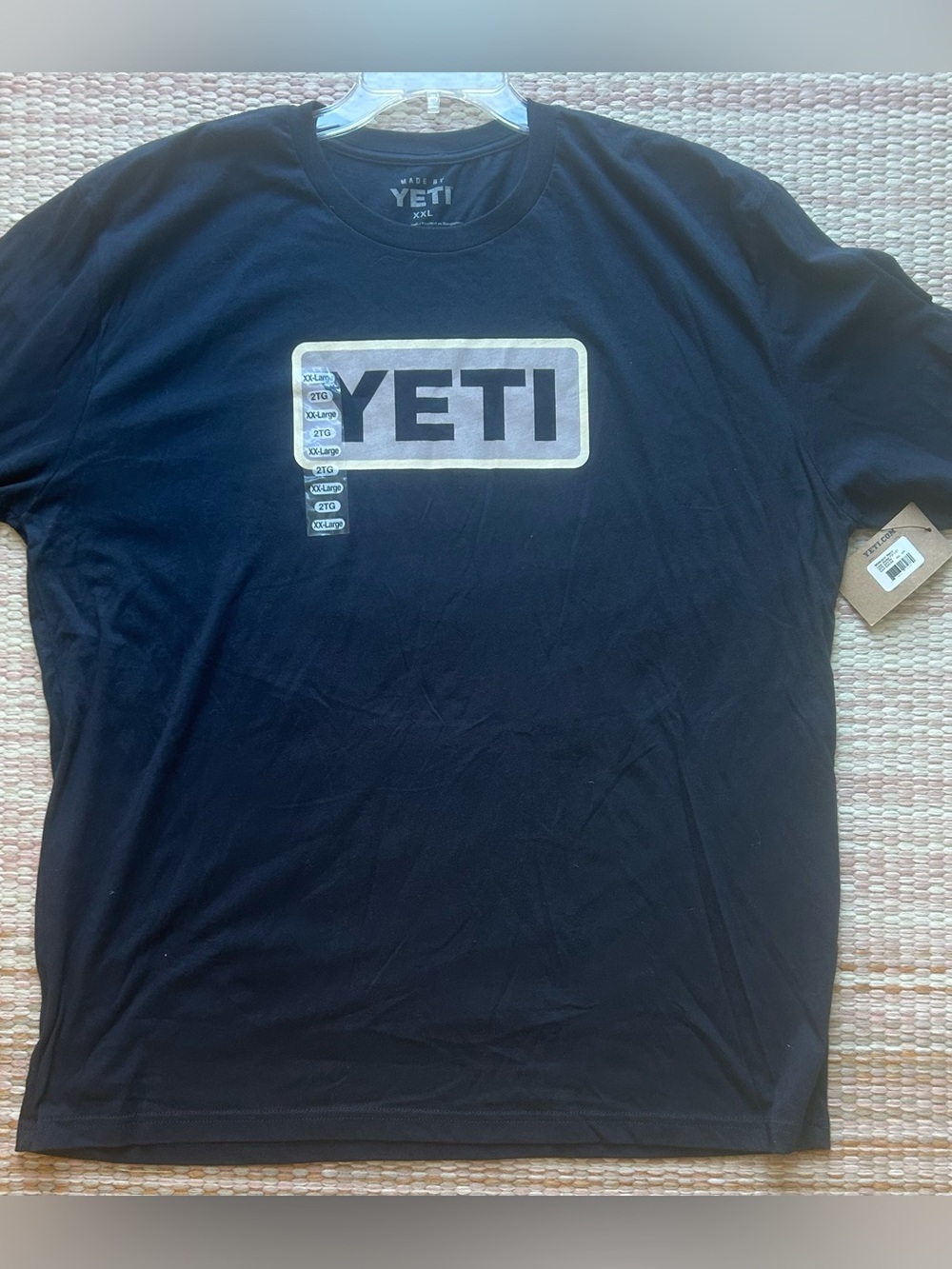 Mens Long Sleeve Yeti T-Shirt Navy XXL 100% Cotton NWT